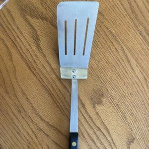 Vintage Robeson Slotted Spatula Sure Edge Full Tang Black Handle